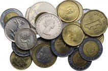 World Coins. Mixed lot of 26 unclassified denominations of the 20th century; including: England, Greece, Switzerland, Uruguay, Ukraine, Jordan, France...