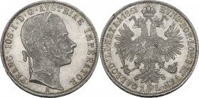 Austria. Franz Joseph (1848-1916). AR Florin 1861 A, Wien mint. KM 2219. AR. 12.30 g. 29.00 mm. Encapsulated CCG MS 61. Grading CCG MS 61.