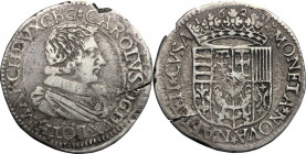 France. Charles IV of Lorraine (1625-1675). AR Teston, Nancy mint, 1629. KM 45. AR. 7.84 g. 29.00 mm. Toned. Minor flan crack. VF.