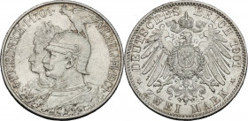 Germany. Prussia. Wilhelm II (1888-1918). AR 2 Mark 1901 A, Berlin mint. KM 525. AR. 11.12 g. 28.00 mm. Good EF. For the 200th anniversary of the King...