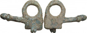 Bronze apotropaic amulet. Roman, 1st-3rd cent. AD. One part is missing. 35 mm. 9.20 g. 35.00 mm.