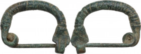 Bronze fibula, intact and functional. Late Roman. 22 mm.