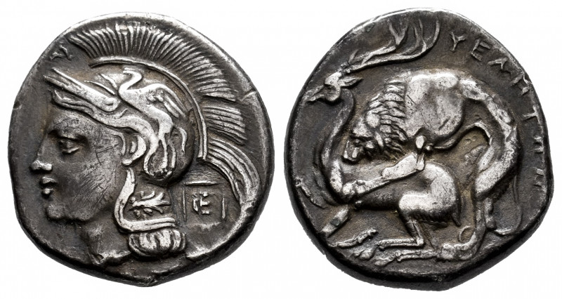 Lucania. Velia. Didrachm. 290-275 BC. (Sng Ans-1403). (HN Italy-1318). Anv.: Hea...