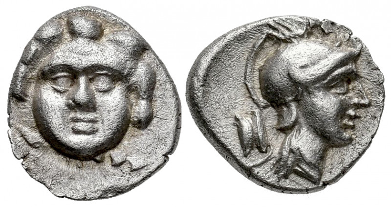 Pisidia. Selge. Trihemiobol. 350 BC. (Sng von Aulock-5278). Anv.: Head of Gorgon...