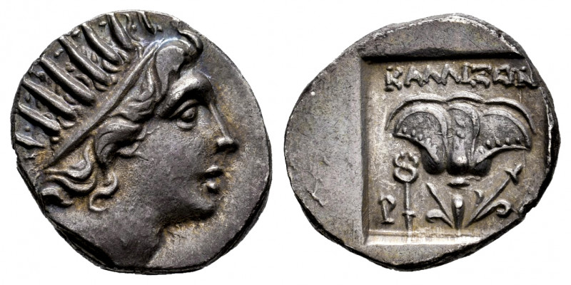 Rhodos. Rhodes. Drachm. 167-88 BC. (Sng Aulock-2828). Anv.: Radiate head of Heli...