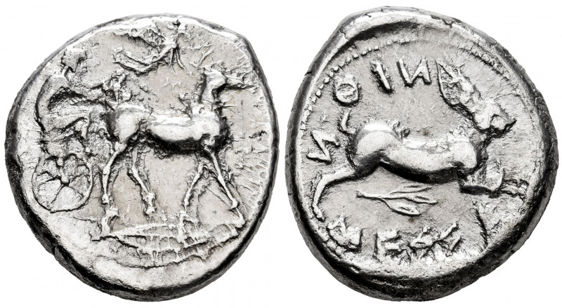 Sicily. Messana. Tetradrachm. 450-420 BC. (Sng Ans-343). (Dewing-643 similar). A...
