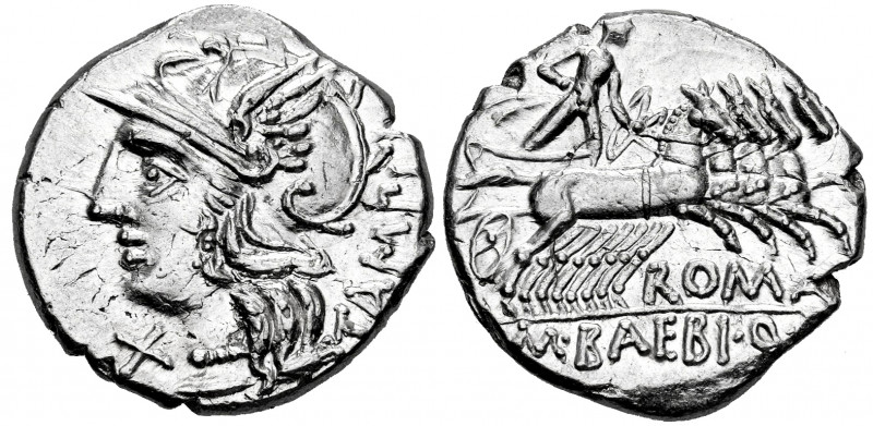 Baebius. Marcius Baebius Q.f. Tampilus. Denarius. 137 BC. Rome. (Ffc-198). (Craw...