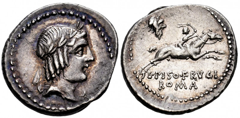 Calpurnius. L. Calpurnius Piso Frugi. Denarius. 90-89 BC. Rome. (Ffc-228). (Craw...