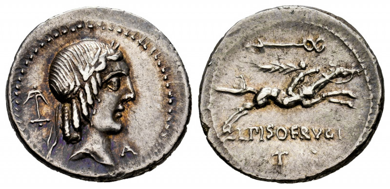 Calpurnius. L. Calpurnius Piso Frugi. Denarius. 90-89 BC. Rome. (Ffc-279). (Craw...