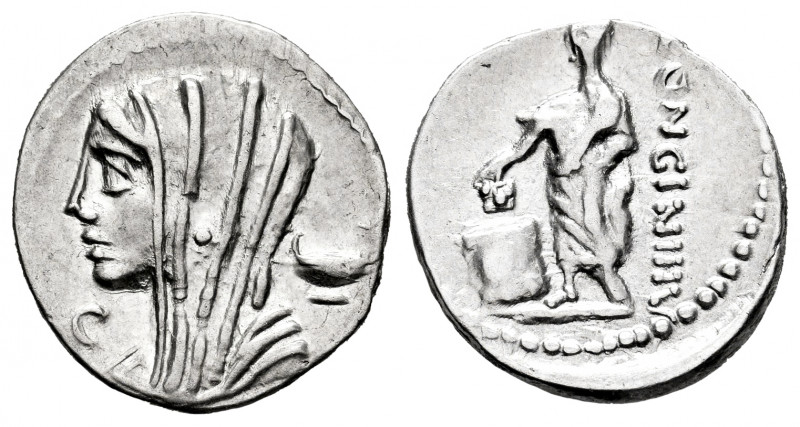 Cassius. L. Cassius Longinus. Denarius. 55 BC. Rome. (Ffc-561). (Craw-413/1). (C...