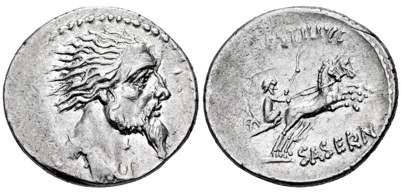 Hostilius. L. Hostilius Saserna. Denarius. 48 BC. Rome. (Ffc-754). (Craw-448/2a)...