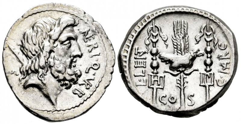 Nerius. Cn. Nerius, L.Cornelius y C. Claudius. Denarius. 49 BC. Rome. (Ffc-940)....