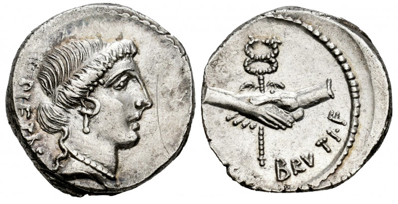 Postumius. D. Postumius Albinus Bruti f. Denarius. 48 BC. Rome. (Ffc-1075). (Cra...