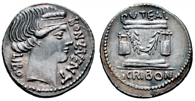 Scribonius. L. Scribonius Libo. Denarius. 62 BC. Rome. (Ffc-1104). (Craw-416/1c)...
