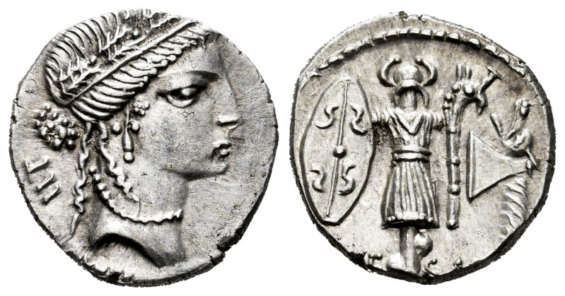 Julius Caesar. Denarius. 48-44 BC. Military mint traveling with Caesar in Illyri...
