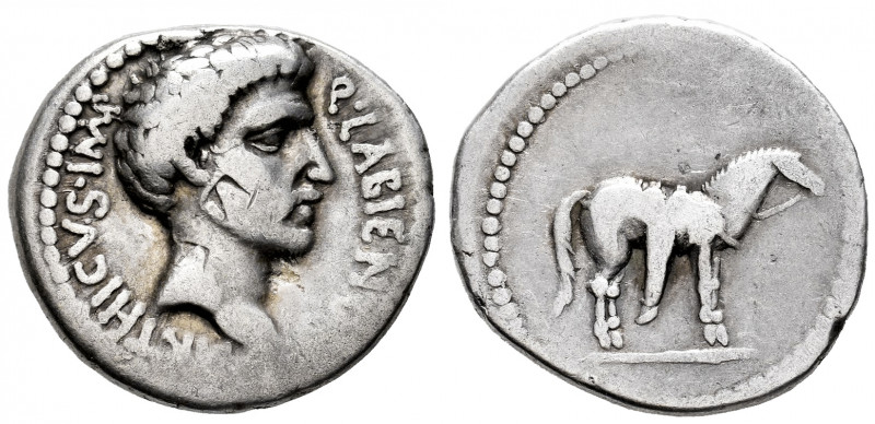 Labienus. Q. Atius Labienus Parthicus. Denarius. 40 BC. mint moving with Labienu...