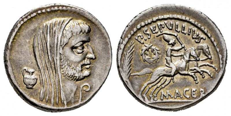 Mark Antony. P. Sepullius Macer. Denarius. 44 BC. Rome. (Ffc-71). (Craw-480/22)....