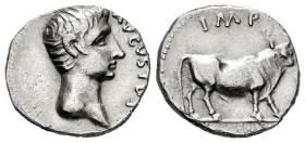 Civil Wars. Revolt against Nero. Denarius. 68 AD. Vindex, Gallia Lugdunensis. (Ffc-20, plate coin). (Ric-unlisted). (Cal-unlisted). Anv.: AVGVSTVS, ba...