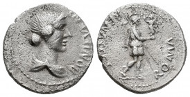 Civil Wars. Galba. Denarius. 68 AD. Hispania. (Ric-I 11). (Bmcre-11). (C-400). Anv.: BONI EVENT, diademed and draped bust of Bonus Eventus to right. R...