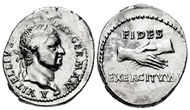 Vitellius. Denarius. 69 AD. Lugdunum. (Ric-53). (Rsc-33a). (Bmcre-114). Anv.: A ...