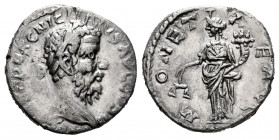 Pescennius Niger. Denarius. 193-194 AD. Antioch. (Ric-64b var). (Bmcre-310B). Anv.: IMP C(AE)S C PESC NIGERIVS AVG COS II, laureate bust right. Rev.: ...