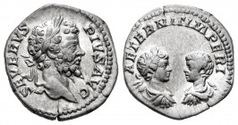 Septimius Severus. Denarius. 193-211 AD. Rome. (Ric-251). Anv.: SEVERVS PIVS AVG. Laureate head right. Rev.: AETERNIT IMPERI. Draped and cuirassed bus...