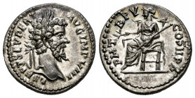 Septimius Severus. Denarius. 196-197 AD. Laodicea ad Mare. (Ric-490a). (Rsc-444). Anv.: L SEPT SEV PERT AVG IMP VIII. Laureate head right. Rev.: P M T...