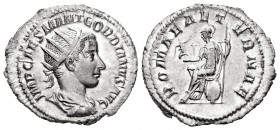 Gordian III. Antoninianus. 240 AD. Rome. (Ric-70). (Rsc-314). Anv.: IMP GORDIANVS PIVS FEL AVG, radiate, draped and cuirassed bust right. Rev.: ROMAE ...