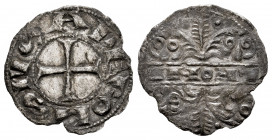 Kingdom of Castille and Leon. Alfonso VII (1126-1157). Dinero. Leon. (Bautista-202, de Alfonso IX). (Imperatrix-A7.39). Anv.: ADEFONSVS. Rev.: LEONIS....