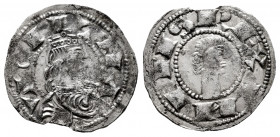 Kingdom of Castille and Leon. Fernando II (1157-1188). Dinero. Toledo. (Bautista-269, de Alfonso VIII). (Imperatrix-A7.13). Anv.: TOLEVA. Rev.: ANFVS ...