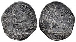 Kingdom of Castille and Leon. Henry IV (1399-1413). 1/4 real. Cuenca. (Bautista-939). (Abm-703). Ag. 0,80 g. Knocked. Very rare. Lobed frame on obvers...
