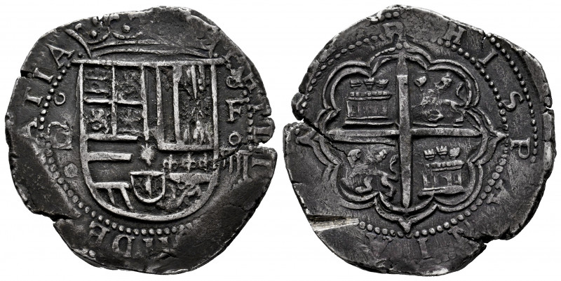 Philip II (1556-1598). 4 reales. Granada. F. (Cal-484). Ag. 13,42 g. Old cabinet...