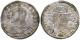 Philip II (1556-1598). 1 escudo felipe. 1563. Overijssel. (Tauler-1239). (Vti-1237). (Vanhoudt-267.HS). Ag. 33,49 g. A good sample for this type. Rare...