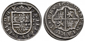 Philip IV (1621-1665). 1 real. 1627. Segovia. A/AR. (Cal-785). Ag. 3,32 g. Rectified assayer mark. Choice VF. Est...400,00. 

Spanish description: F...