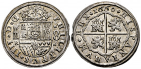Philip IV (1621-1665). 8 reales. 1660. Segovia. BR. (Cal-1625). Ag. 27,29 g. Crosses flanking the value. Aqueduct with two rows of two arches. Slight ...