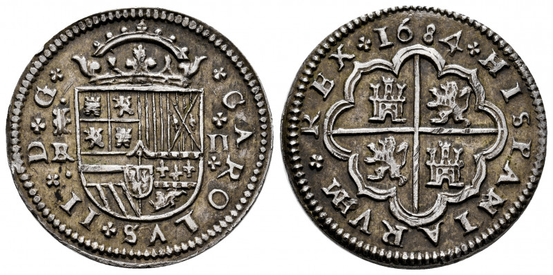 Charles II (1665-1700). 2 reales. 1684. Segovia. BR. (Cal-444). Ag. 6,27 g. Lege...