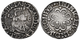 Charles II (1665-1700). 2 1/2 reales. 1700. Cagliari. (Vti-240). (Mir-86/5). Ag. 6,00 g. Rare. Choice VF. Est...350,00. 

Spanish description: Carlo...