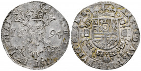 Charles II (1665-1700). 1 patagon. 1694. Antwerpen. (Tauler). (Vti-403). (Vanhoudt-298.AN). Ag. 28,01 g. Attractive tone. Ex Cayón 18/11/2014, lote 21...