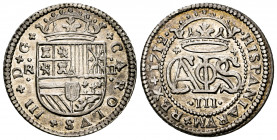 Charles III The Pretender (1701-1714). 2 reales. 1712. Barcelona. (Cal-33). Ag. 5,07 g. With some original luster remaining. Attractive. Rare in this ...
