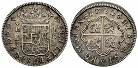 Philip V (1700-1746). 2 reales. 1722. Segovia. F. (Cal-956). Ag. 5,37 g. Toned. XF. Est...120,00. 

Spanish description: Felipe V (1700-1746). 2 rea...