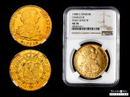 Charles III (1759-1788). 8 escudos. 1788. Sevilla. C. (Cal-2194). (Cal onza-969). Au. Planchet flaws on reverse. Slabbed by NGC as AU 58. NGC-AU. Est....