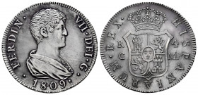 Ferdinand VII (1808-1833). 4 reales. 1809. Cataluña (Minted in Reus). MP. (Cal-1030). Ag. 13,47 g. Draped bust. Minimal hairlines form strike on rever...