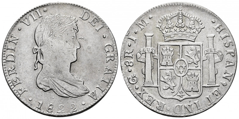 Ferdinand VII (1808-1833). 8 reales. 1822. Guanajuato. JM. (Cal-1218). Ag. 27,00...