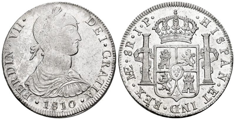 Ferdinand VII (1808-1833). 8 reales. 1810. Lima. JP. (Cal-1241). Ag. 27,27 g. In...