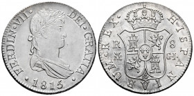Ferdinand VII (1808-1833). 8 reales. 1815. Madrid. GJ. (Cal-1269). Ag. 26,93 g. Original luster on reverse. Scarce in this grade. Ex Áureo 18/10/1996,...