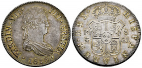 Ferdinand VII (1808-1833). 8 reales. 1818/28. Madrid. GJ. (Cal-1274). Ag. 27,20 g. Lovely and delicate patina with golden toned. Ex Áureo Selección 20...