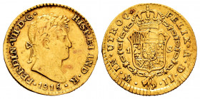 Ferdinand VII (1808-1833). 1 escudo. 1815. Mexico. JJ. (Cal-1517). Au. 3,34 g. Very rare date. Choice VF. Est...650,00. 

Spanish description: Ferna...