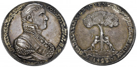 Mexico. Agustín de Iturbide. "Proclamation" medal. 1822. Guadalajara. (Grove-27a). (Fonrobert-6910). Ag. 28,15 g. Gorgeous old cabinet patina. Scarce ...
