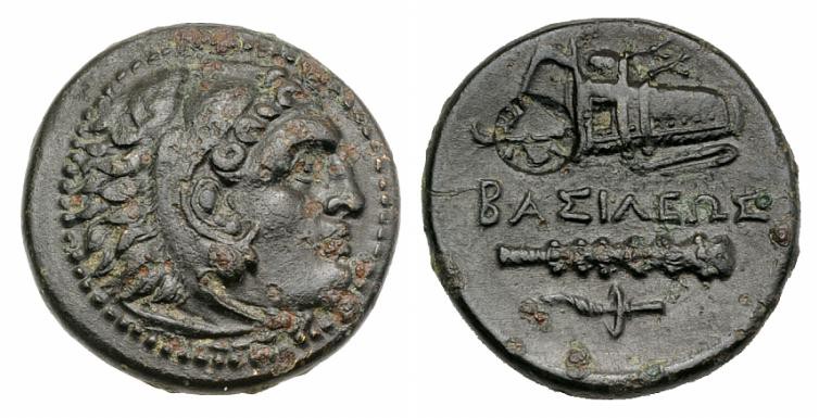 Kings of Macedon, Alexander III ‘the Great’ (336-323 BC). Æ (20mm, 6.07g, 3h). U...