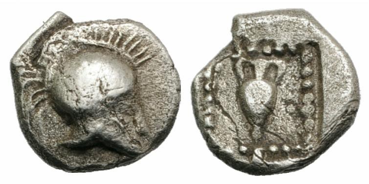 Asia Minor, Uncertain (perhaps Neandria in Troas?), c. 450 BC. AR Hemiobol (5mm,...